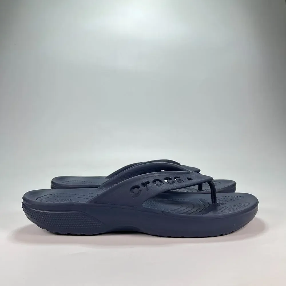 Crocs Baya II Navy Blue Comfort Flip Flop Sporty Sandals 208192 Men's Size 10